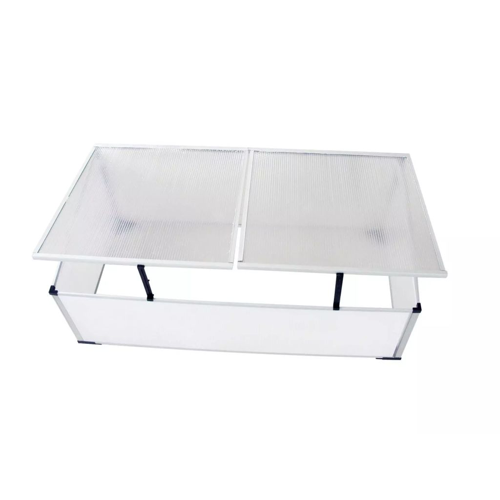 Outdoor 2 Lids Cold Frame Mini Greenhouse