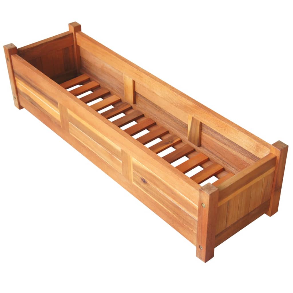 Garden Raised Beds 2 pcs Acacia Wood