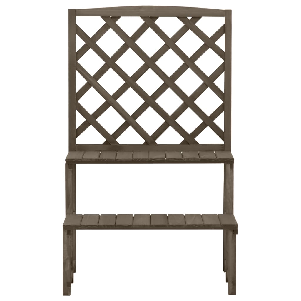 Solid Fir Wood Plant Stand with Trellis